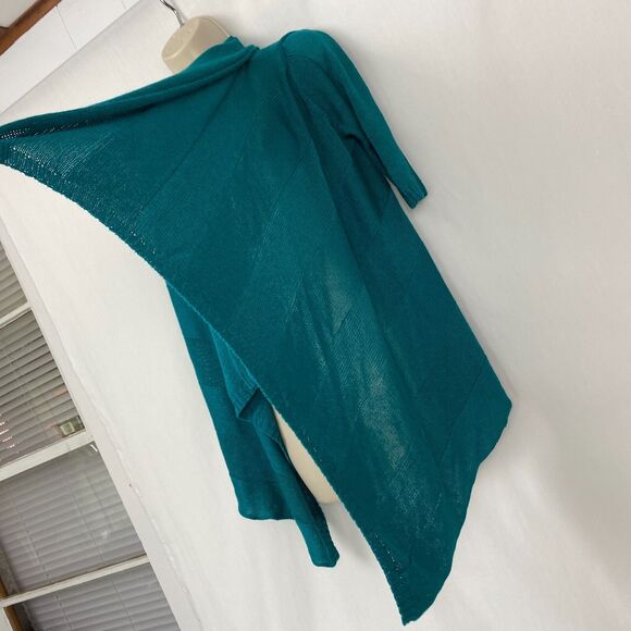 Eileen Fisher Cardigan Sweater Womens Small Linen Silk Blend Open Front Summer S - Picture 3 of 9